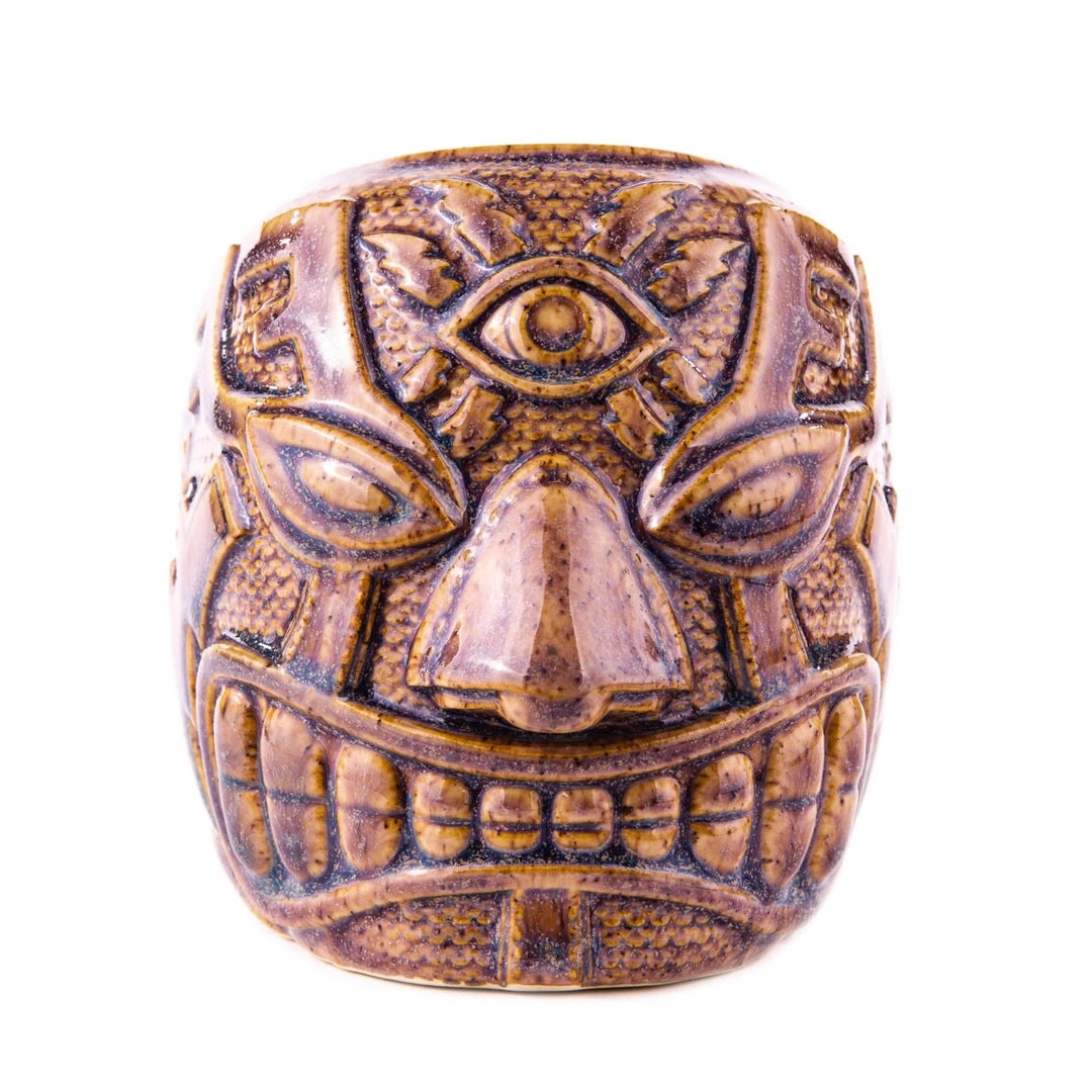 Mike Bonanno Tikis El Ojo Fantastico Tiki Mug - El Heroe Mugullado Variant 1 Mike Bonanno Tikis El Ojo Fantastico Tiki Mug - El Heroe Mugullado Variant