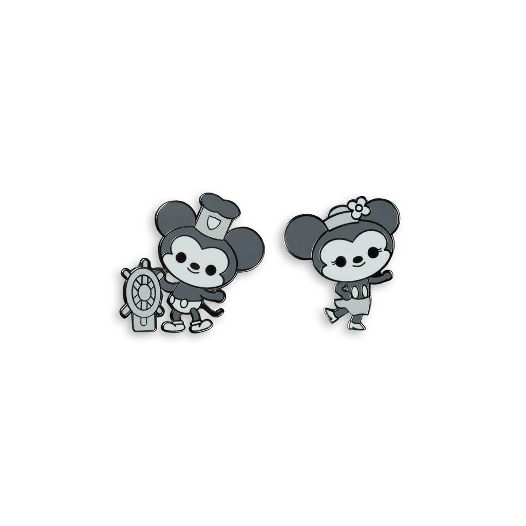 100% Soft Enamel Pins Steamboat Willie Enamel Pin Set 2 100% Soft Enamel Pins Steamboat Willie Enamel Pin Set