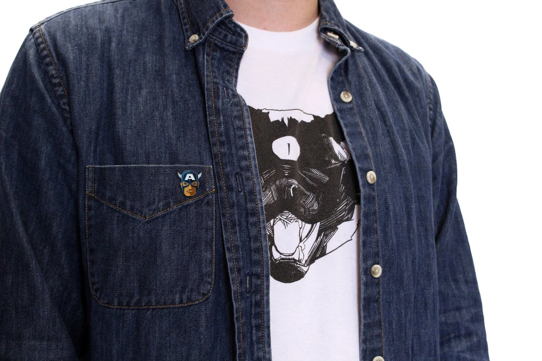 Tom Whalen Captain America Enamel Pin Enamel Pins Tom Whalen Captain America Enamel Pin Enamel Pins