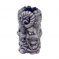 Florian Bertmer Krampus Designer Series Tiki Mug (Blue Wiped)