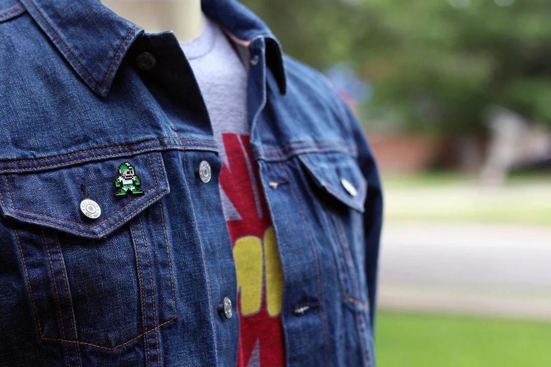 Mondo Mega Man Leaf Suit Enamel Pin Mondo Mega Man Leaf Suit Enamel Pin