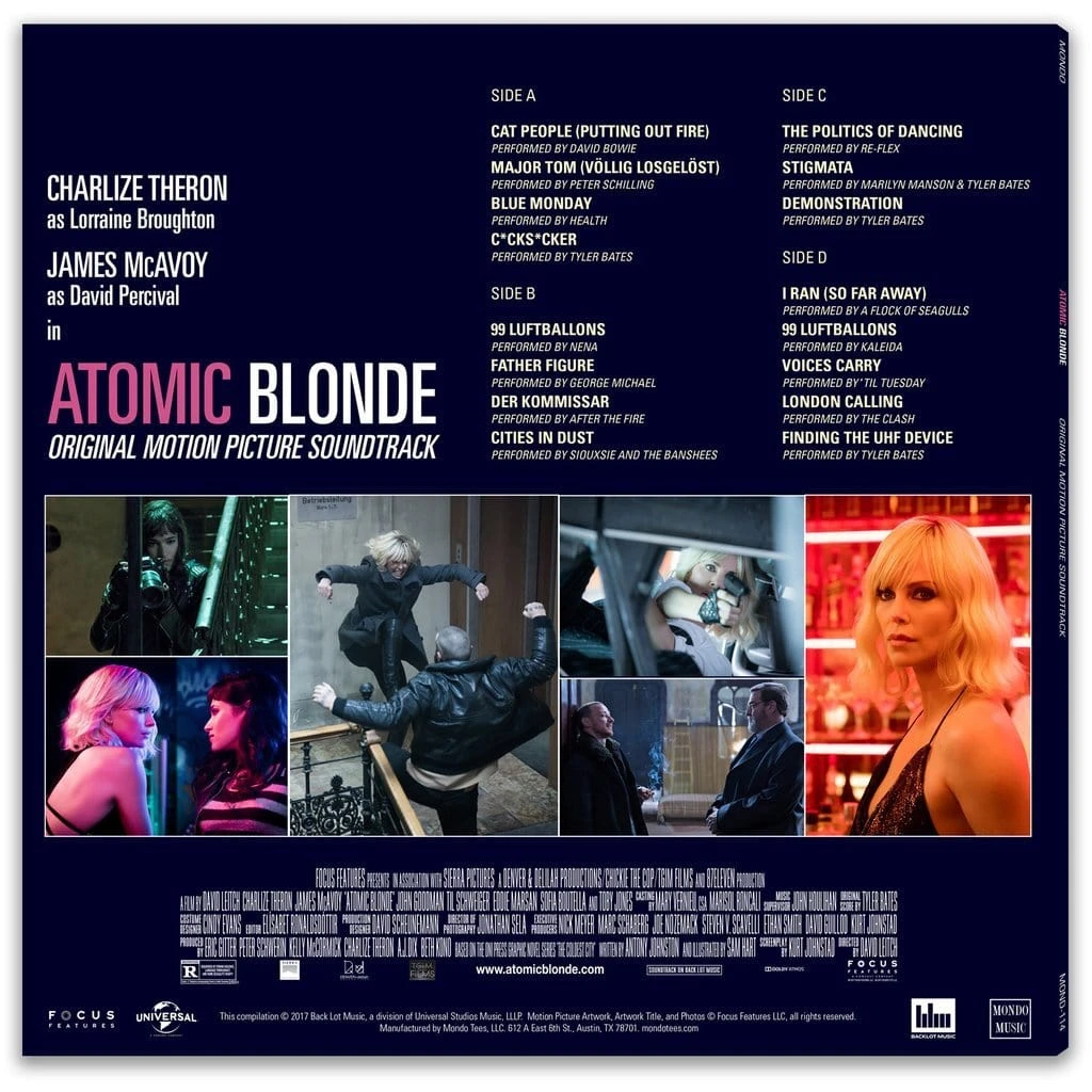 Various Artists Atomic Blonde – Original Motion Picture Soundtrack 2XLP Various Artists Atomic Blonde – Original Motion Picture Soundtrack 2XLP
