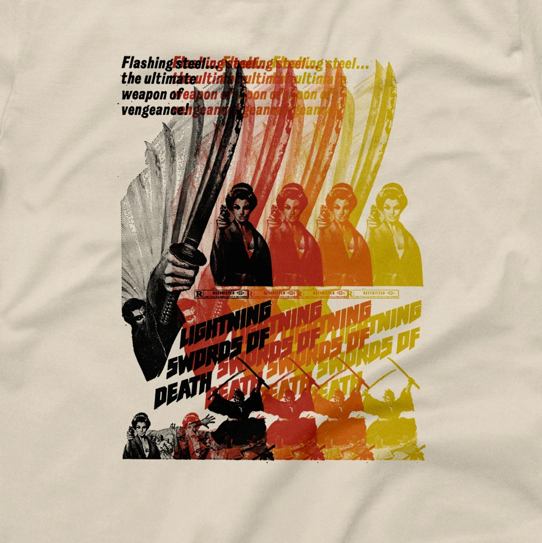 The Press Room Lightning Swords Of Death Vintage Ad Block T-Shirt Apparel 2 The Press Room Lightning Swords Of Death Vintage Ad Block T-Shirt Apparel