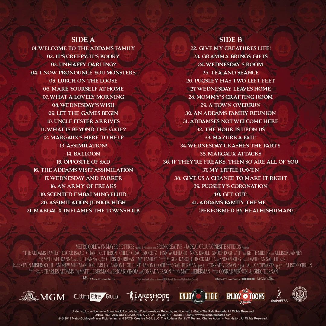 Mychael Danna & Jeff Danna The Addams Family - Original Motion Picture Soundtrack LP Mychael Danna & Jeff Danna The Addams Family - Original Motion Picture Soundtrack LP