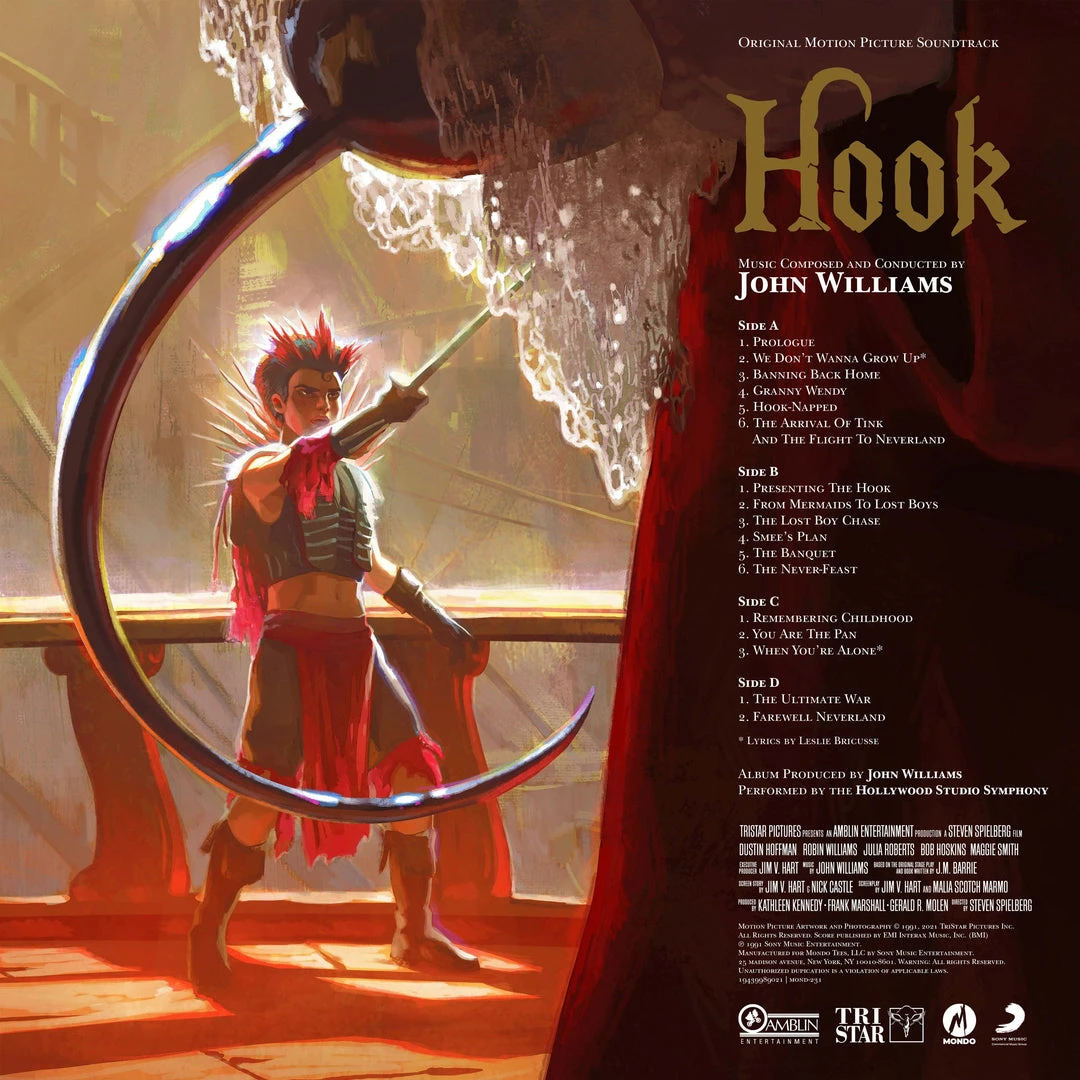 John Williams Music Hook - Original Motion Picture Soundtrack 2xLP John Williams Music Hook - Original Motion Picture Soundtrack 2xLP