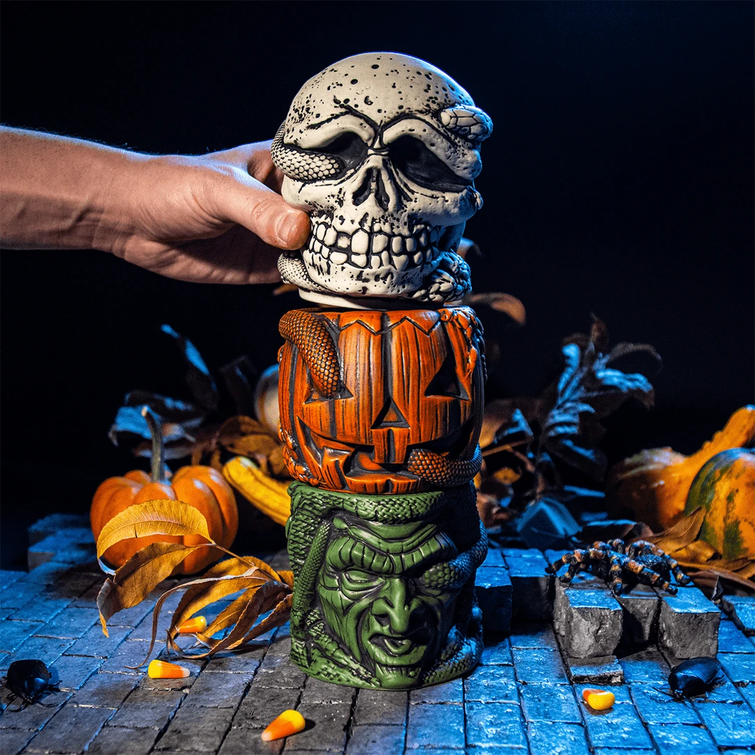 Mondo Tikis Halloween III: Season Of The Witch - Stacking Tiki Mug Set Mondo Tikis Halloween III: Season Of The Witch - Stacking Tiki Mug Set
