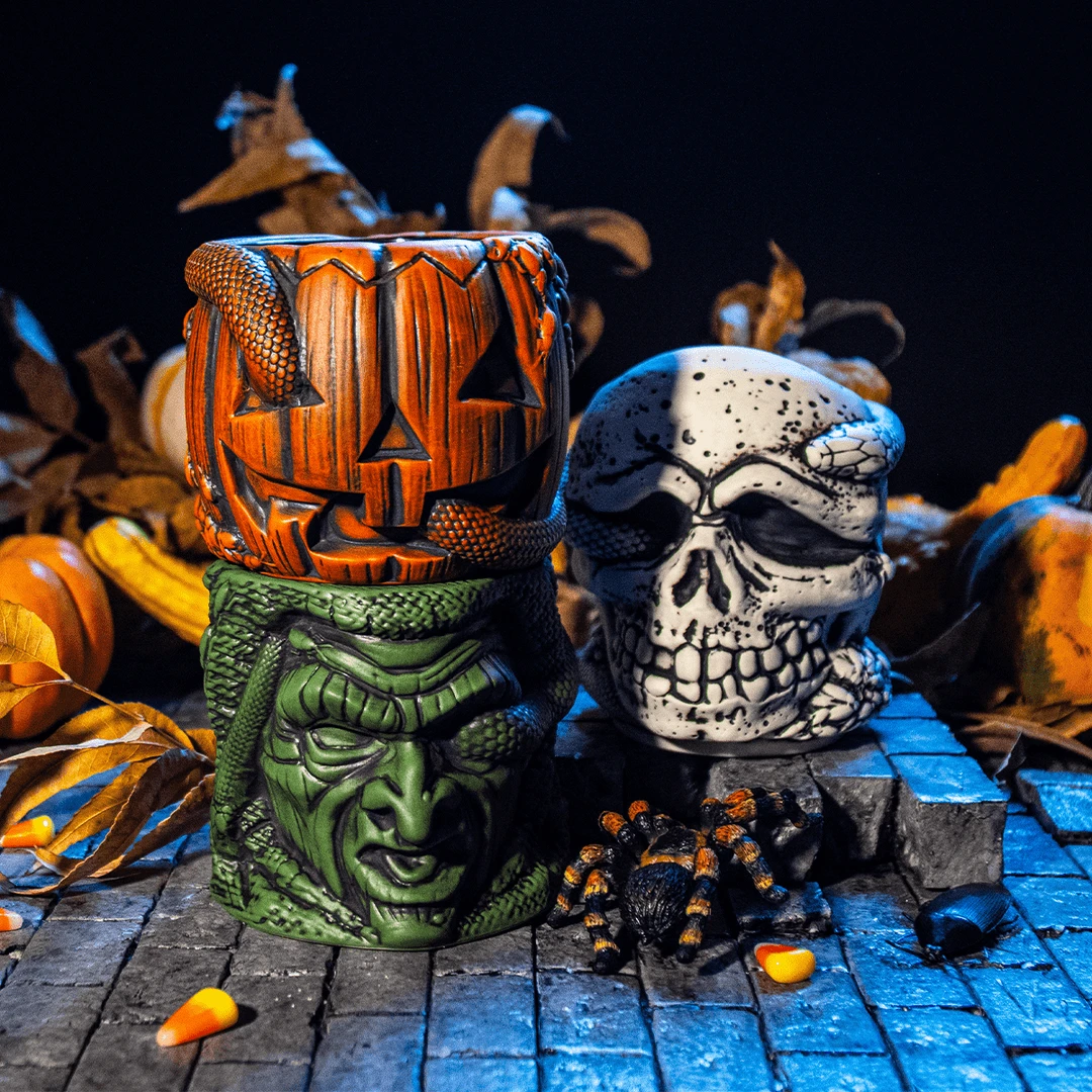 Mondo Tikis Halloween III: Season Of The Witch - Stacking Tiki Mug Set Mondo Tikis Halloween III: Season Of The Witch - Stacking Tiki Mug Set