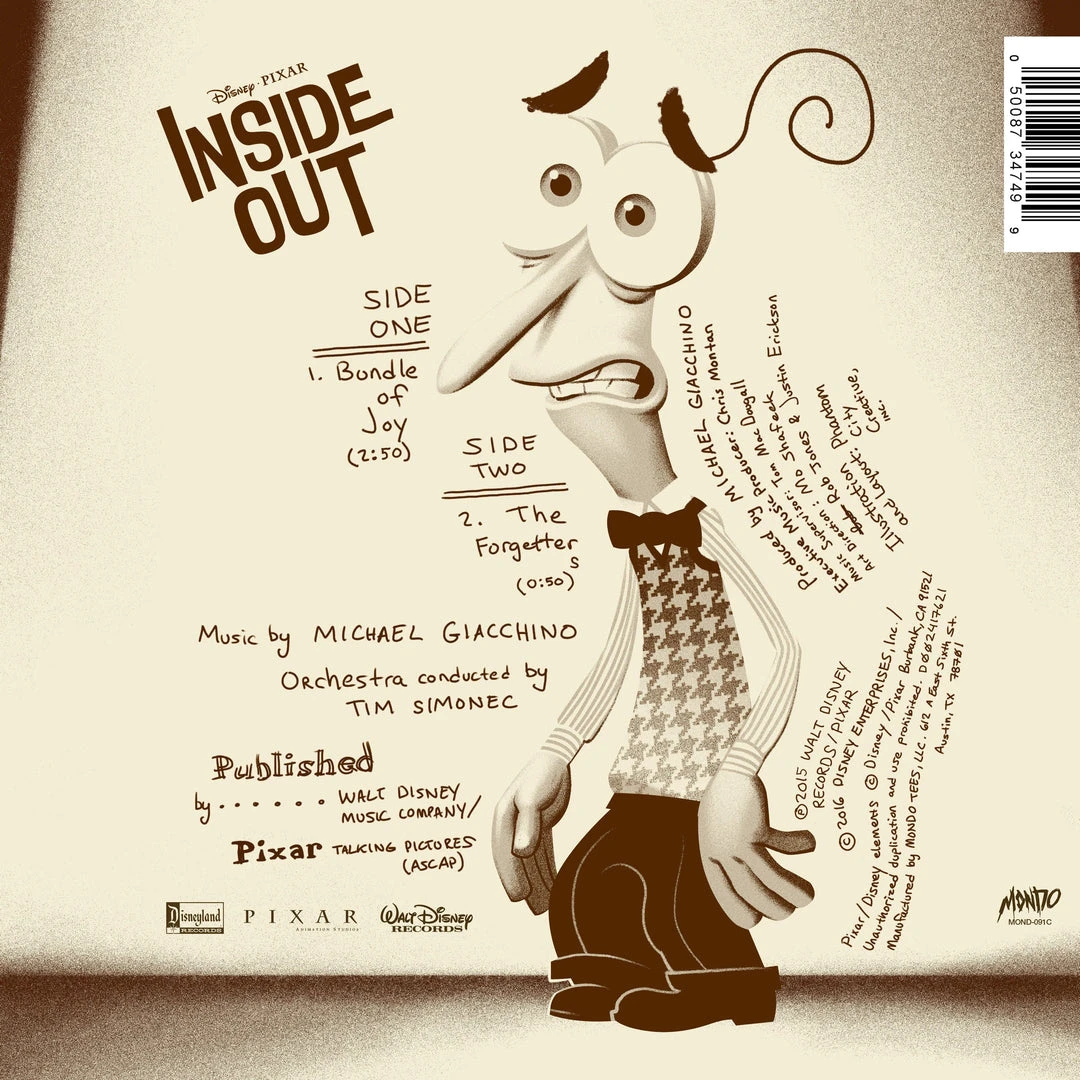 Michael Giacchino Inside Out 7-Inch Single (FEAR) Music 2 Michael Giacchino Inside Out 7-Inch Single (FEAR) Music