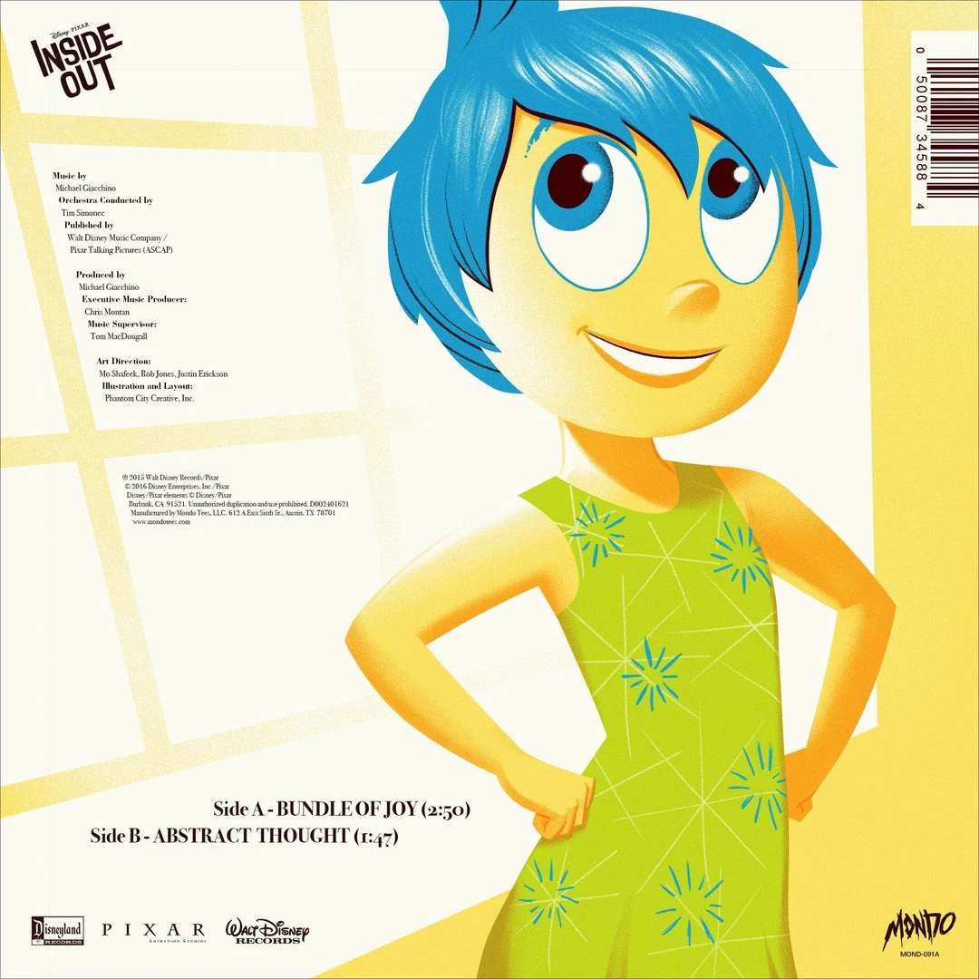 Michael Giacchino Inside Out 7-Inch Single (JOY) Michael Giacchino Inside Out 7-Inch Single (JOY)