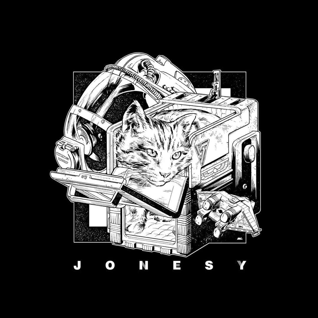 Martin Ansin Alien – Jonesy T-Shirt (Black & White) 2 Martin Ansin Alien – Jonesy T-Shirt (Black & White)