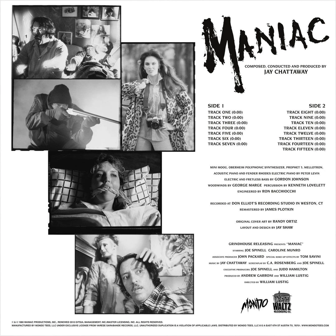 Jay Chattaway Maniac (1980) – Original Motion Picture Soundtrack LP Music 3 Jay Chattaway Maniac (1980) – Original Motion Picture Soundtrack LP Music