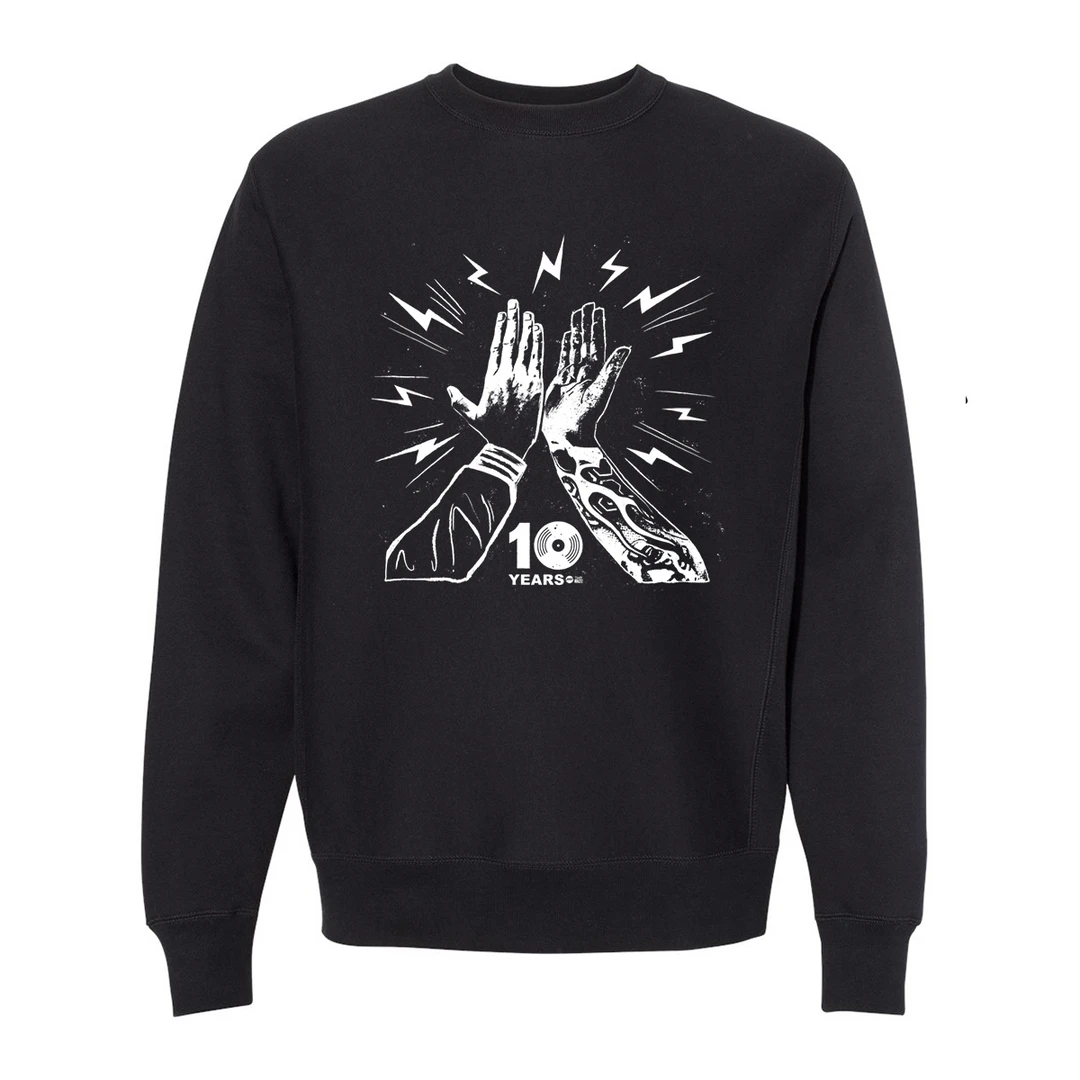 Eric Garza Apparel Mondo X Death Waltz Hi Five Crew Neck Sweatshirt Eric Garza Apparel Mondo X Death Waltz Hi Five Crew Neck Sweatshirt