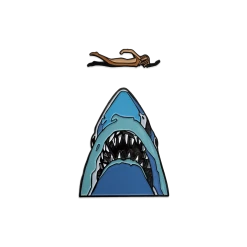 Oliver Barrett Enamel Pins Jaws 2-Pin Set