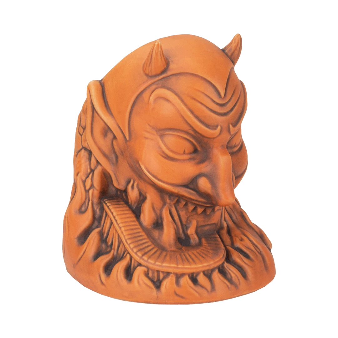 Doug P'Gosh Tikis Ol' Scratch Designer Series Tiki Mug - Orange 3 Doug P'Gosh Tikis Ol' Scratch Designer Series Tiki Mug - Orange