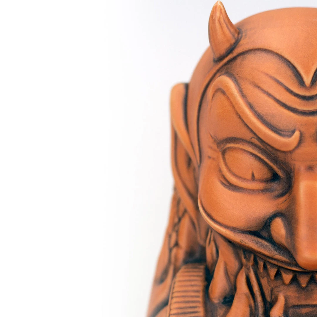 Doug P'Gosh Tikis Ol' Scratch Designer Series Tiki Mug - Orange 6 Doug P'Gosh Tikis Ol' Scratch Designer Series Tiki Mug - Orange