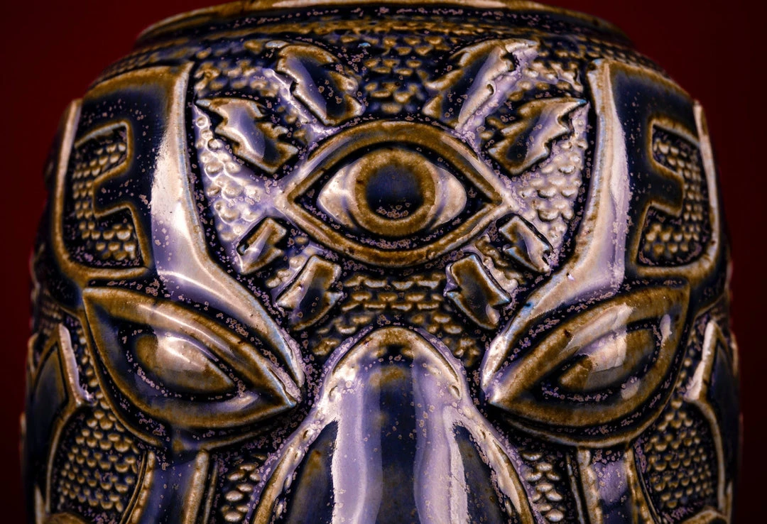 Mike Bonanno Tikis El Ojo Fantastico Tiki Mug - Fuego Azul Mike Bonanno Tikis El Ojo Fantastico Tiki Mug - Fuego Azul