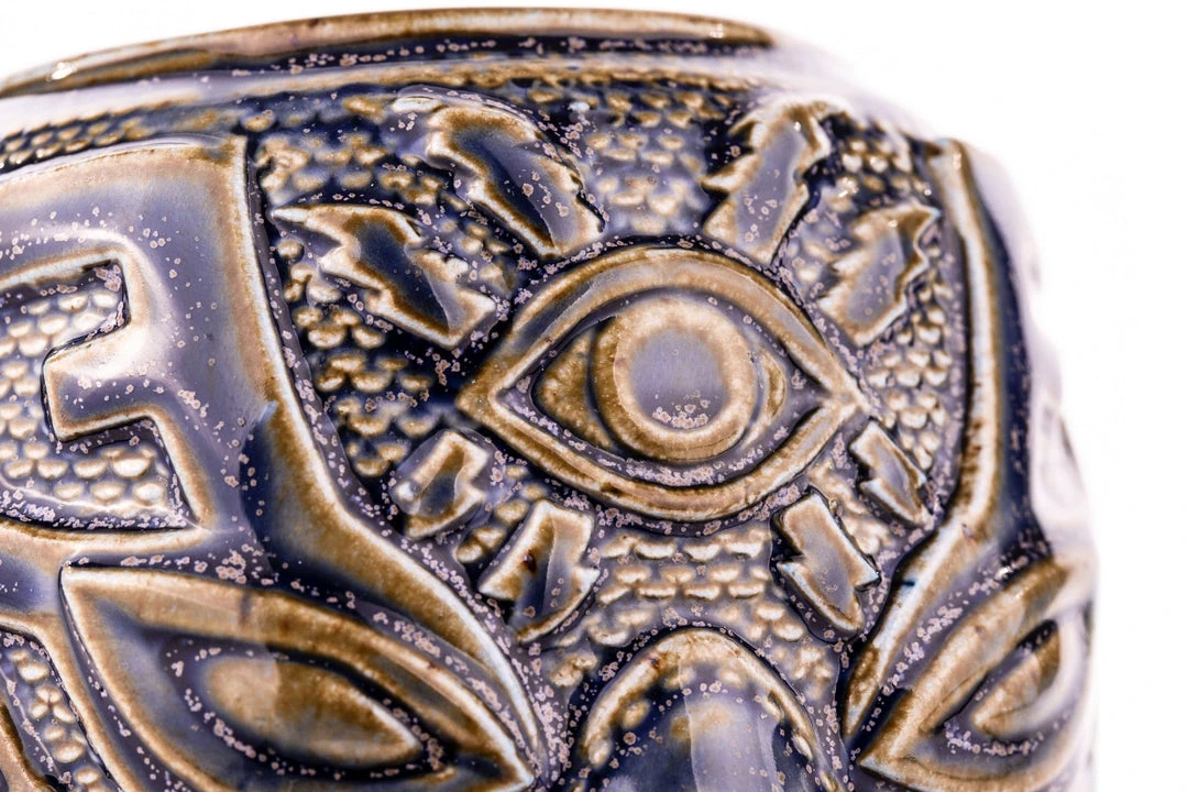 Mike Bonanno Tikis El Ojo Fantastico Tiki Mug - Fuego Azul Mike Bonanno Tikis El Ojo Fantastico Tiki Mug - Fuego Azul