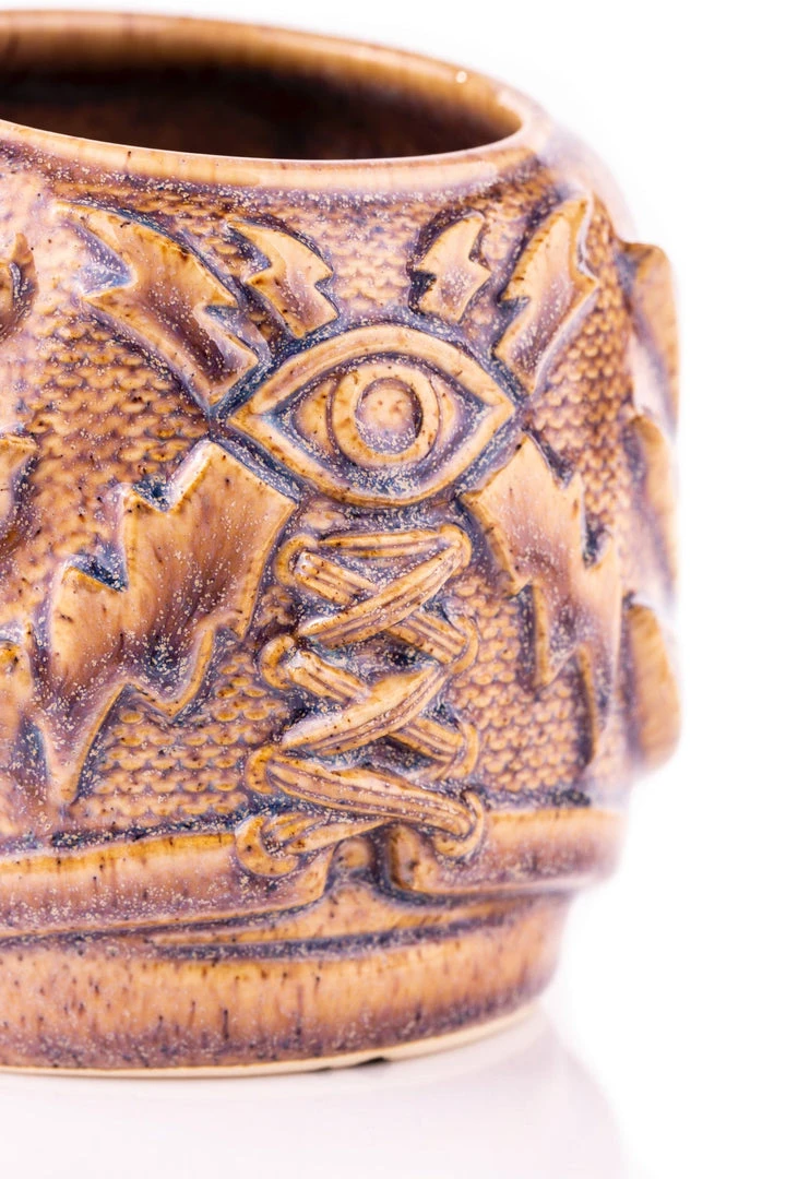 Mike Bonanno Tikis El Ojo Fantastico Tiki Mug - El Heroe Mugullado Variant 18 Mike Bonanno Tikis El Ojo Fantastico Tiki Mug - El Heroe Mugullado Variant