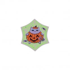 Sparklebombb Kawaii Pumpkin Kitty Enamel Pin Enamel Pins