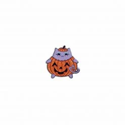 Sparklebombb Kawaii Pumpkin Kitty Enamel Pin Enamel Pins