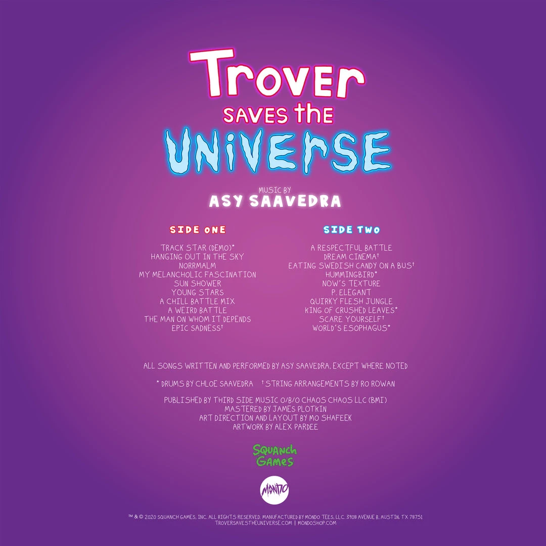 Asy Saavedra Music Trover Saves The Universe - Original Video Game Soundtrack LP Asy Saavedra Music Trover Saves The Universe - Original Video Game Soundtrack LP