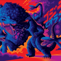 Tom Whalen Godzilla Vs. Biollante Sofubi Variant Poster Posters