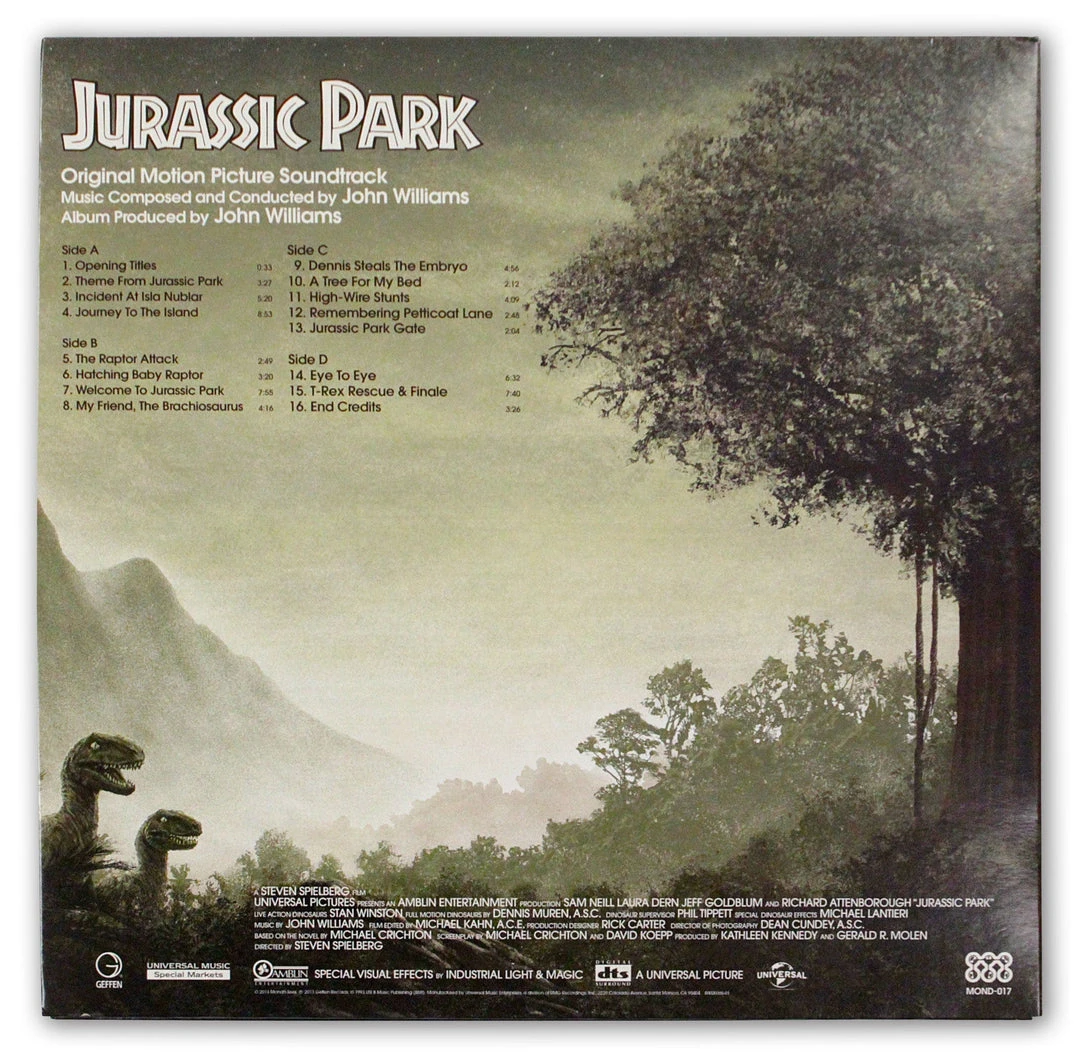 John Williams Jurassic Park Original Motion Picture Soundtrack (20th Anniversary – Version A) John Williams Jurassic Park Original Motion Picture Soundtrack (20th Anniversary – Version A)